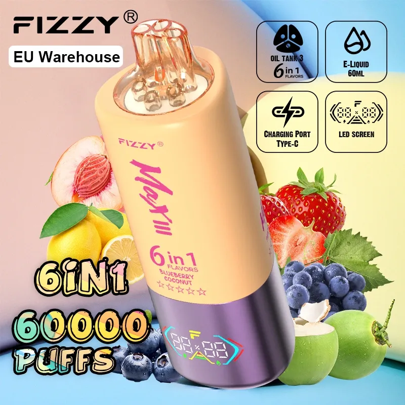 Fizzy 60000 Puffs Puff 60k 6 in 1 Flavors Disponibel Vape