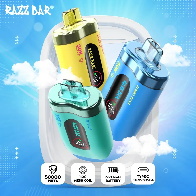 Razz Bar 50000 Puffs Smart Screen Disposable Vape